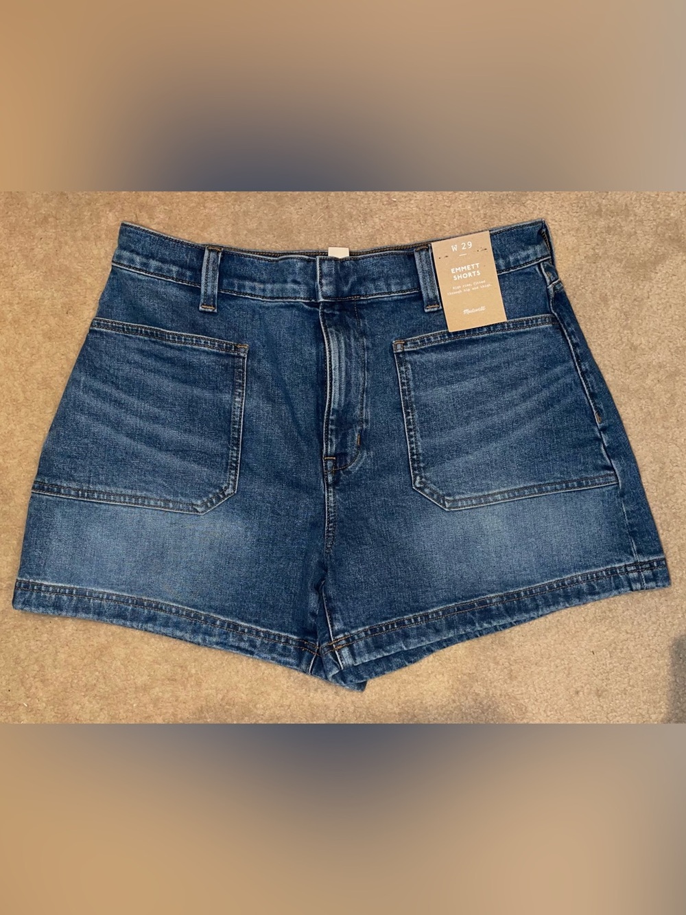 Madewell Emmett Denim Jean Shorts in Medium Blue